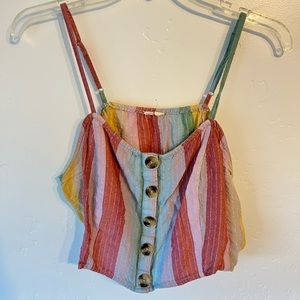 Loose Fitting Multi Color Crop Top